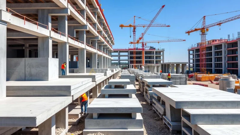 Penggunaan beton precast pracetak pada proyek pembangunan gedung bertingkat dengan metode konstruksi modern