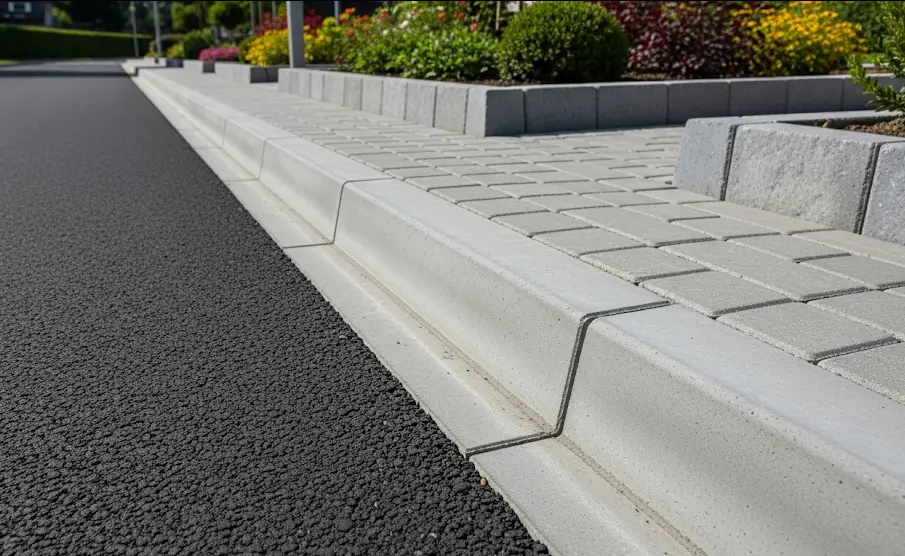 kanstin trotoar beton pracetak untuk pembatas jalan dan pedestrian