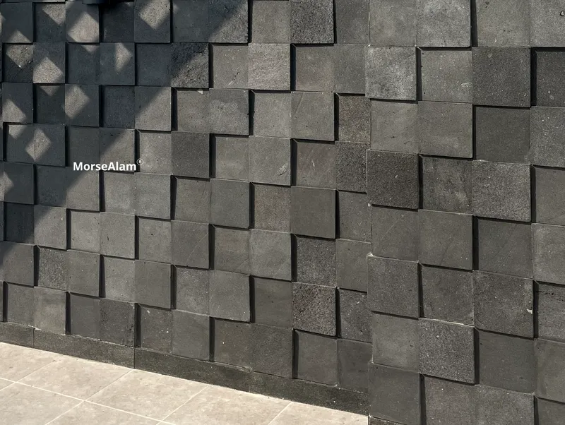 Harga batu candi untuk dinding tekstur 3D model kotak susun modern