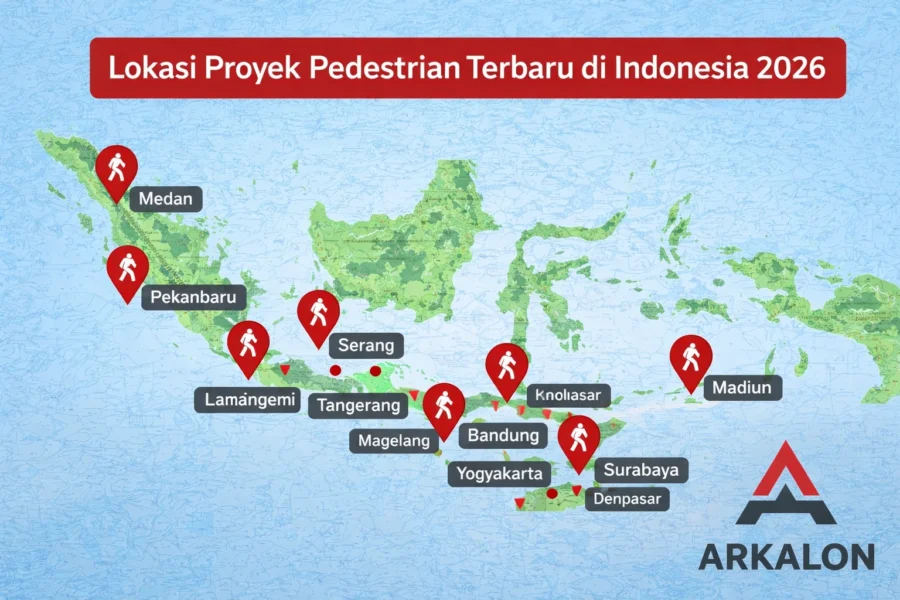 peta lokasi proyek pedestrian terbaru 2026 di indonesia