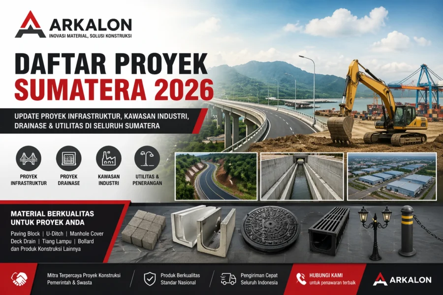 daftar proyek Sumatera 2026 infrastruktur jalan drainase kawasan industri