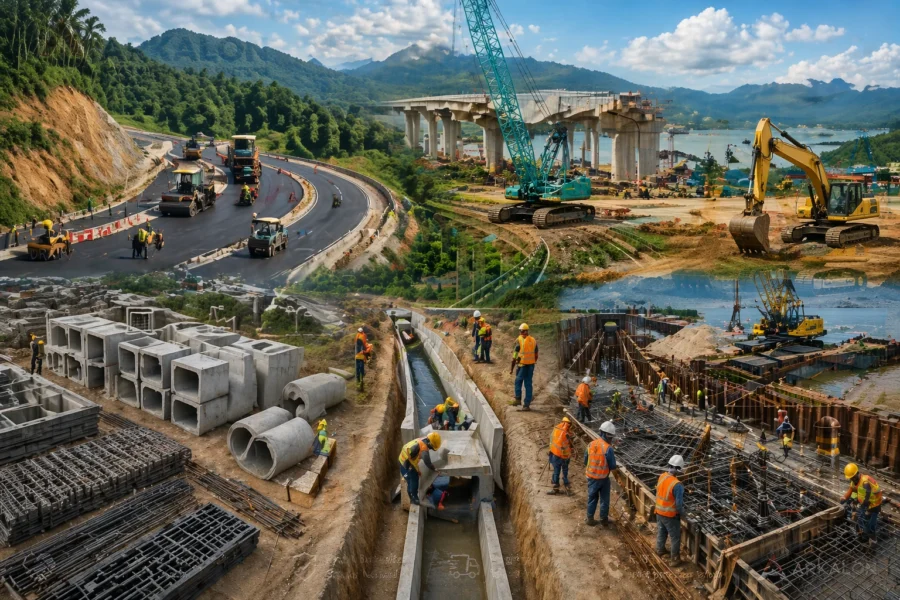 daftar proyek Sumatera 2026 pekerjaan konstruksi jalan drainase dan infrastruktur