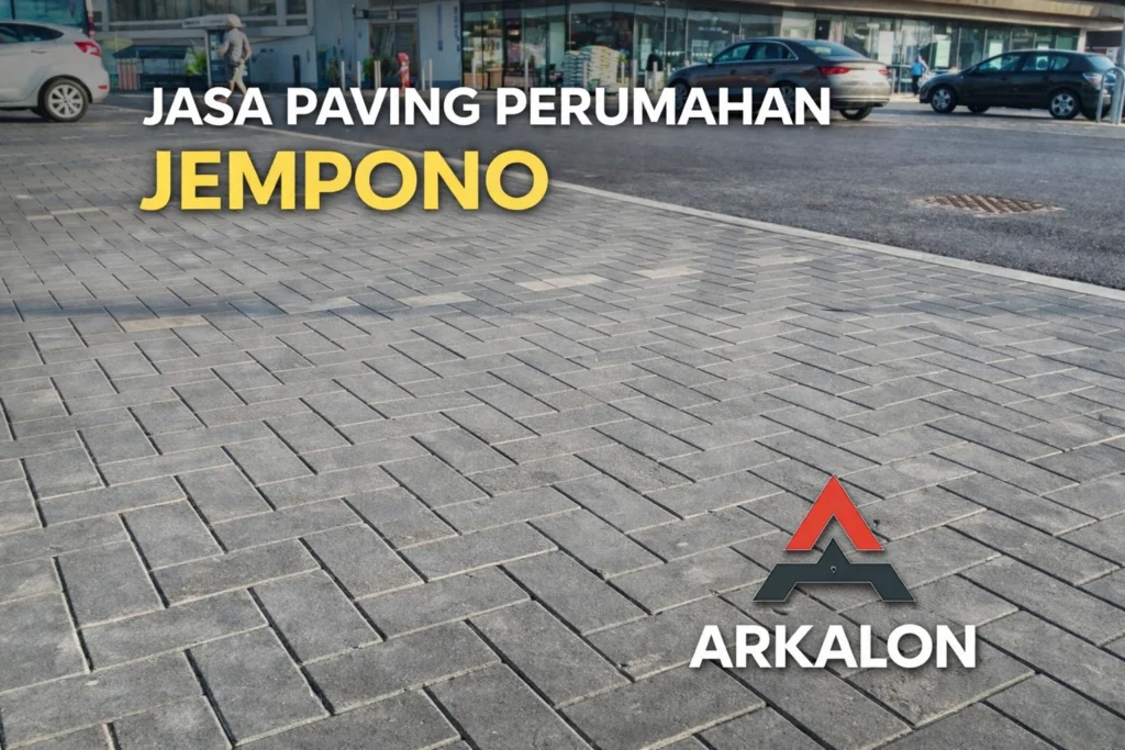 Jasa paving perumahan Jempono dengan pemasangan paving block holland rapi dan kuat