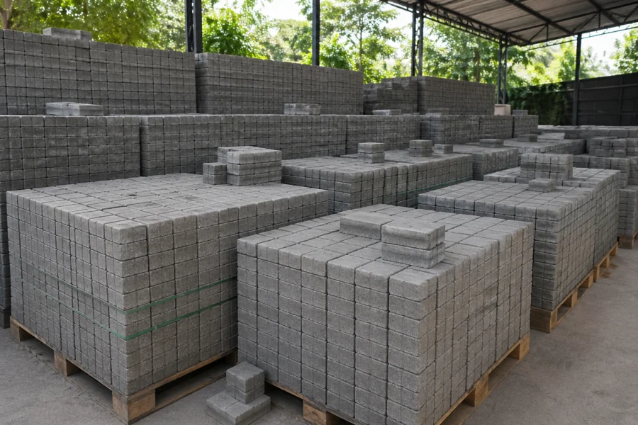 proses penyiapan paving parkir Semarang sebelum pengiriman