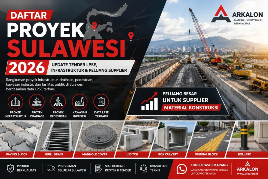 Daftar proyek Sulawesi 2026 berdasarkan data LPSE terbaru untuk proyek infrastruktur dan konstruksi