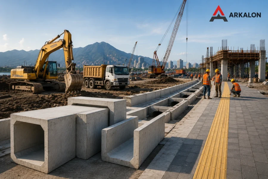 Proyek infrastruktur Sulawesi 2026 dengan pembangunan kawasan konstruksi modern